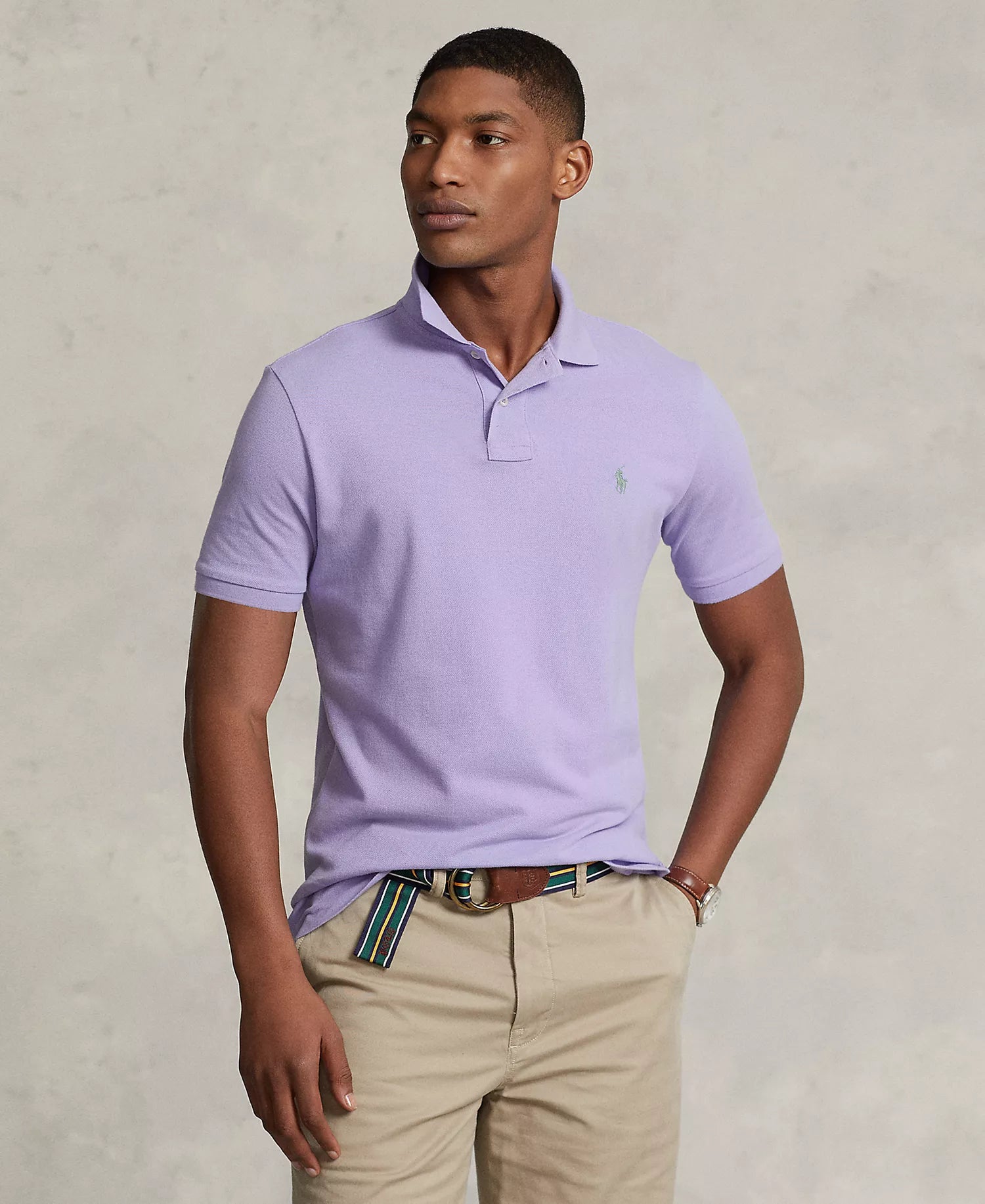 Ralph Lauren Men's Short Sleeve Polo Shirt — Light Purple