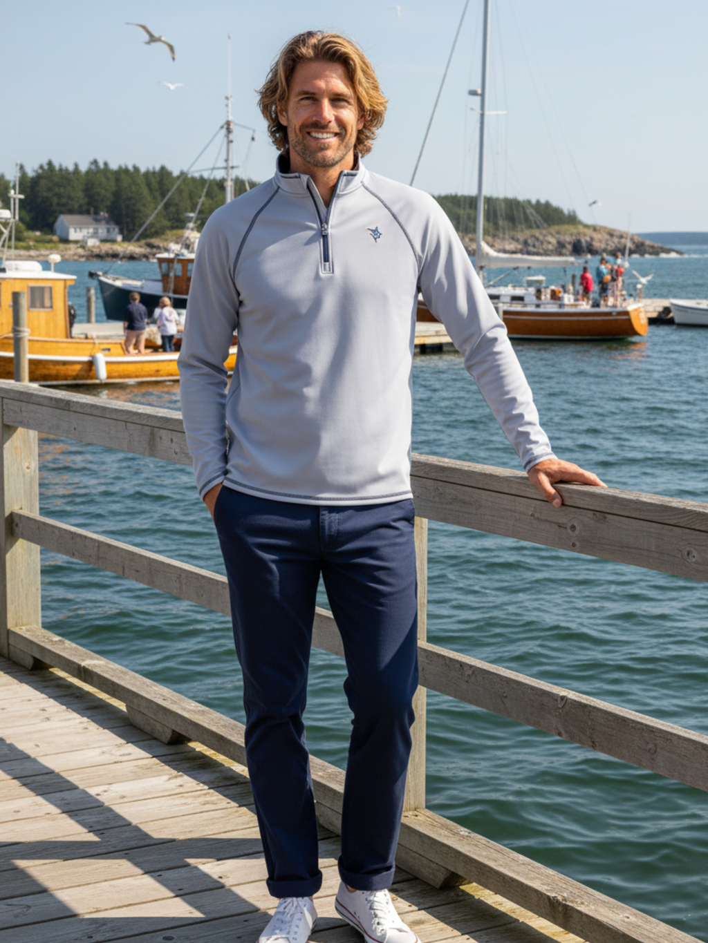 New Harbor Quarter Zip Effortless Comfort