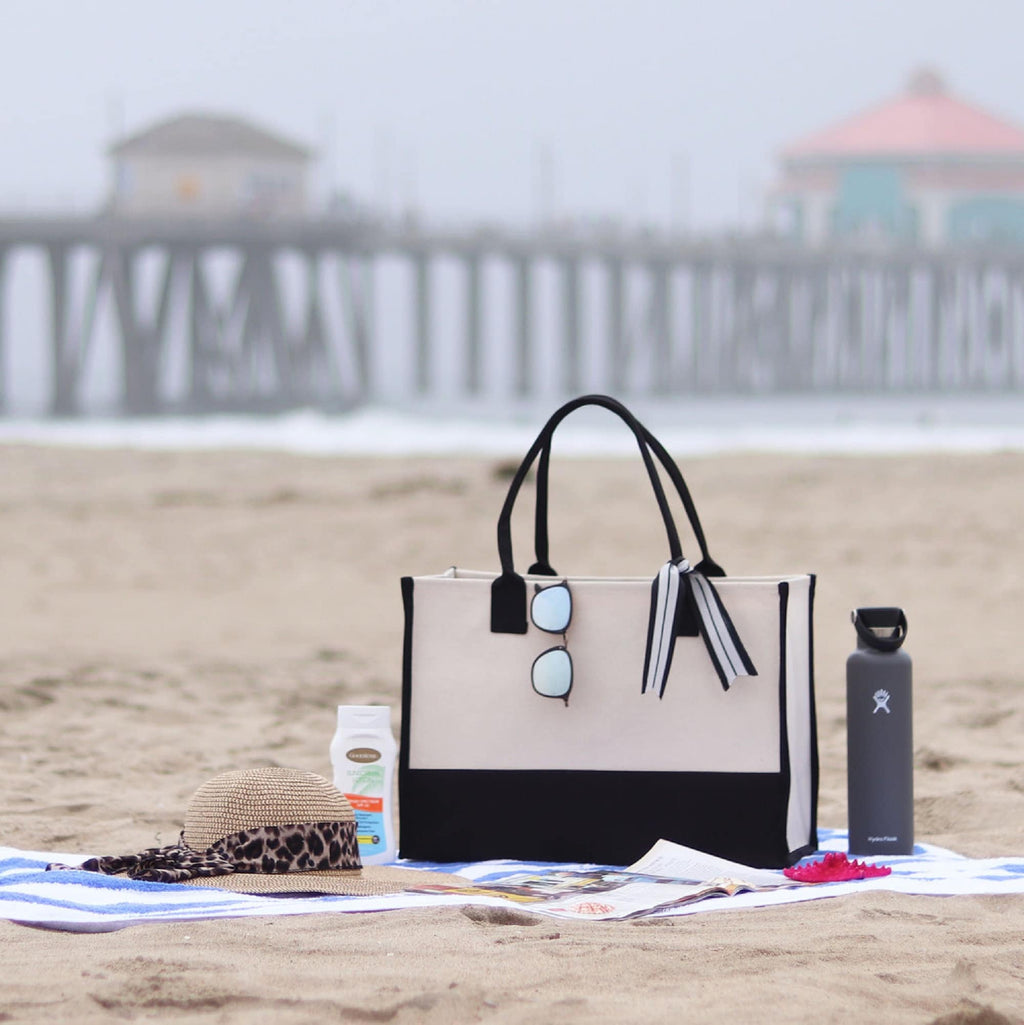 Honeymoon Vibes Beach Tote Bag - Large Chic Tote Bag - Gift for Her - Weekender Bag - Honeymooners Honeymoon Gifts Bridal Gift Newlyweds