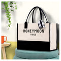 Honeymoon Vibes Beach Tote Bag - Large Chic Tote Bag - Gift for Her - Weekender Bag - Honeymooners Honeymoon Gifts Bridal Gift Newlyweds