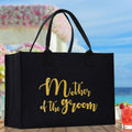 Mother of The Groom Large Print Tote Bag 100% Cotton Canvas Bridal Party Tote Bachelorette Bag Bridal Chic Tote Bags Wedding Totes