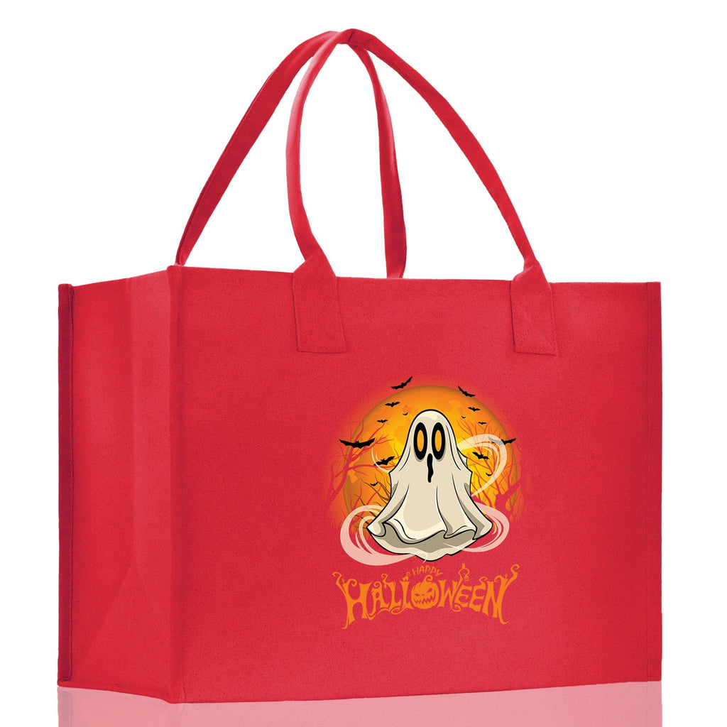 Halloween Trick or Treat Tote Bag Halloween Tote Bag for Kids Halloween Gift Halloween Candy Bag Halloween Doodles Cute Canvas Tote Bag