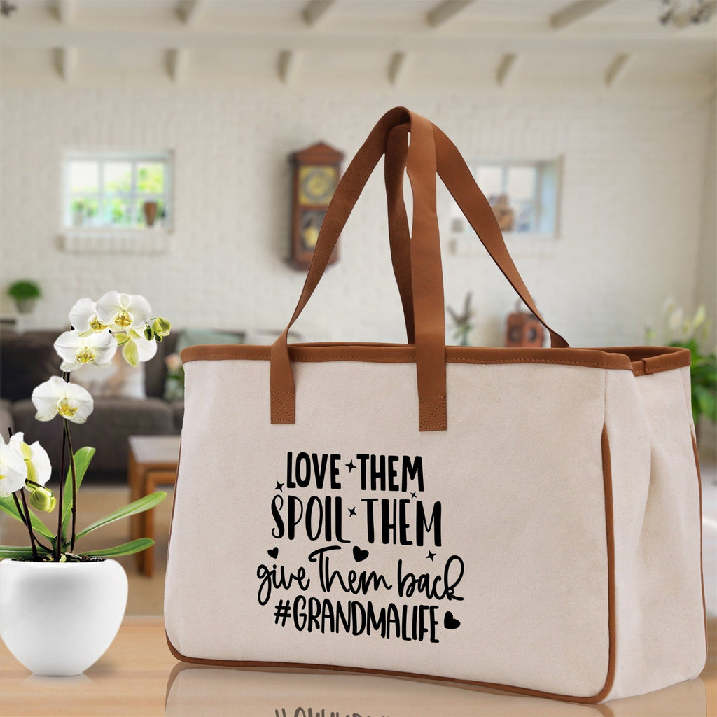 Grandma Tote Bag Grandma's Getaway Bag Grandma Nana Bag Grandma Gift Bag Shopping Bag Mothers Day Gift Live Love Spoil Bag Grandma Beach Bag