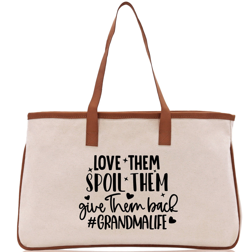 Grandma Tote Bag Grandma's Getaway Bag Grandma Nana Bag Grandma Gift Bag Shopping Bag Mothers Day Gift Live Love Spoil Bag Grandma Beach Bag