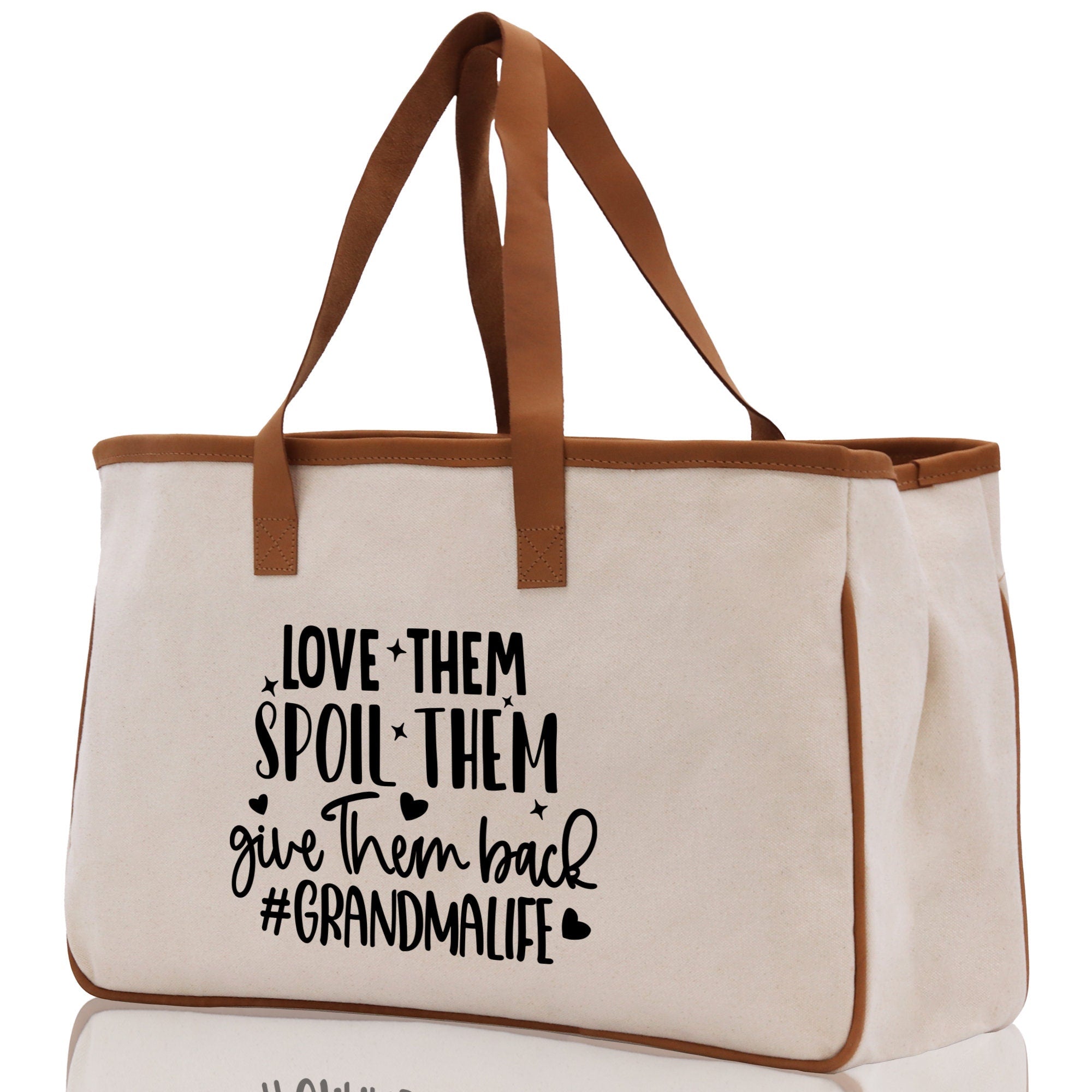 Grandma Tote Bag Grandma's Getaway Bag Grandma Nana Bag Grandma Gift Bag Shopping Bag Mothers Day Gift Live Love Spoil Bag Grandma Beach Bag