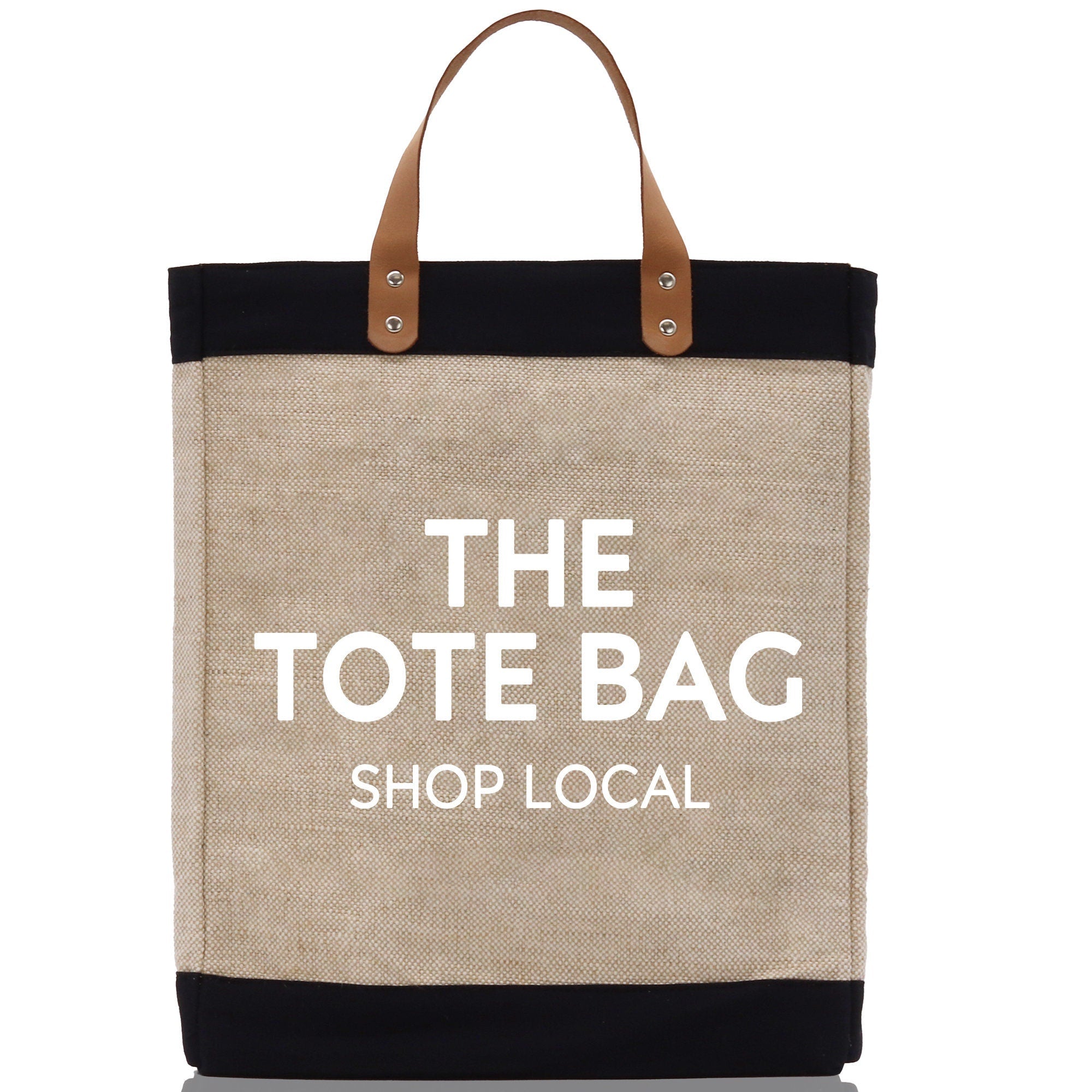 The Tote Bag Shop Local Jute Canvas Tote Funny Farmer Market Bag Quote Jute Bag Shopping Bag Burlap Bag Farmhouse Bag Grocery Bag