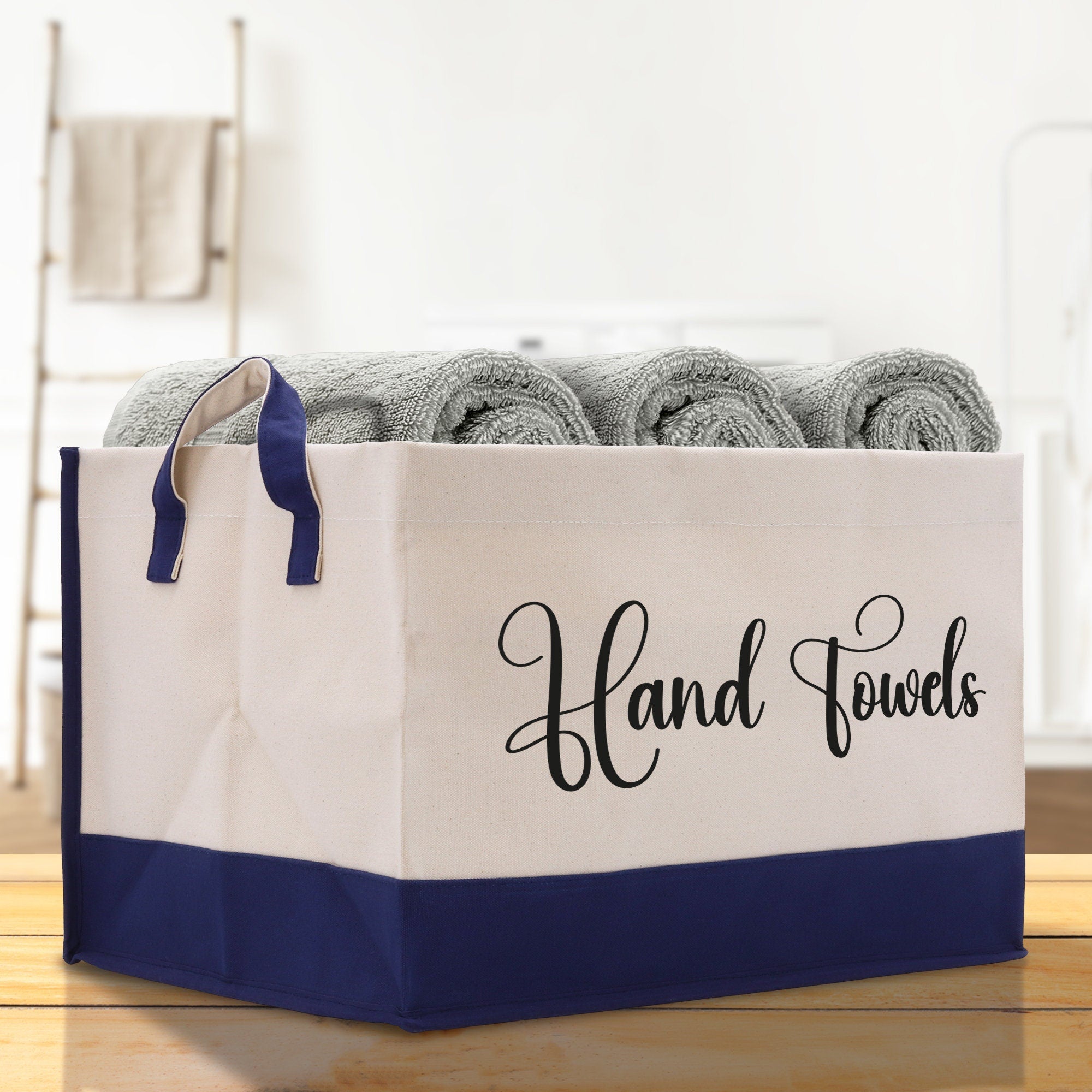 Personalized Canvas Storage Tote Bag Nursery Storage Towel Storage Kids Toy Storage Cloth Storage Storage Bin Storage Tubs Mudroom Storage