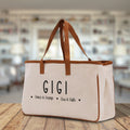 Gigi Grandchild Kids Names Custom Grandma Tote Bag Grandma's Getaway Bag Gigi Bag Personalized Grandma Gift Bag Shopping Bag Mother Day Gift