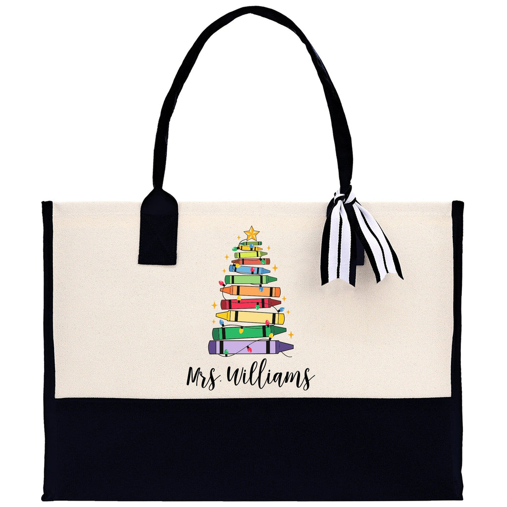 Personalized Teacher Cotton Canvas Tote Bag Gift for Teachers Teacher Life Tote Custom Teacher Appreciation Gift Bag Teacher Name Bag