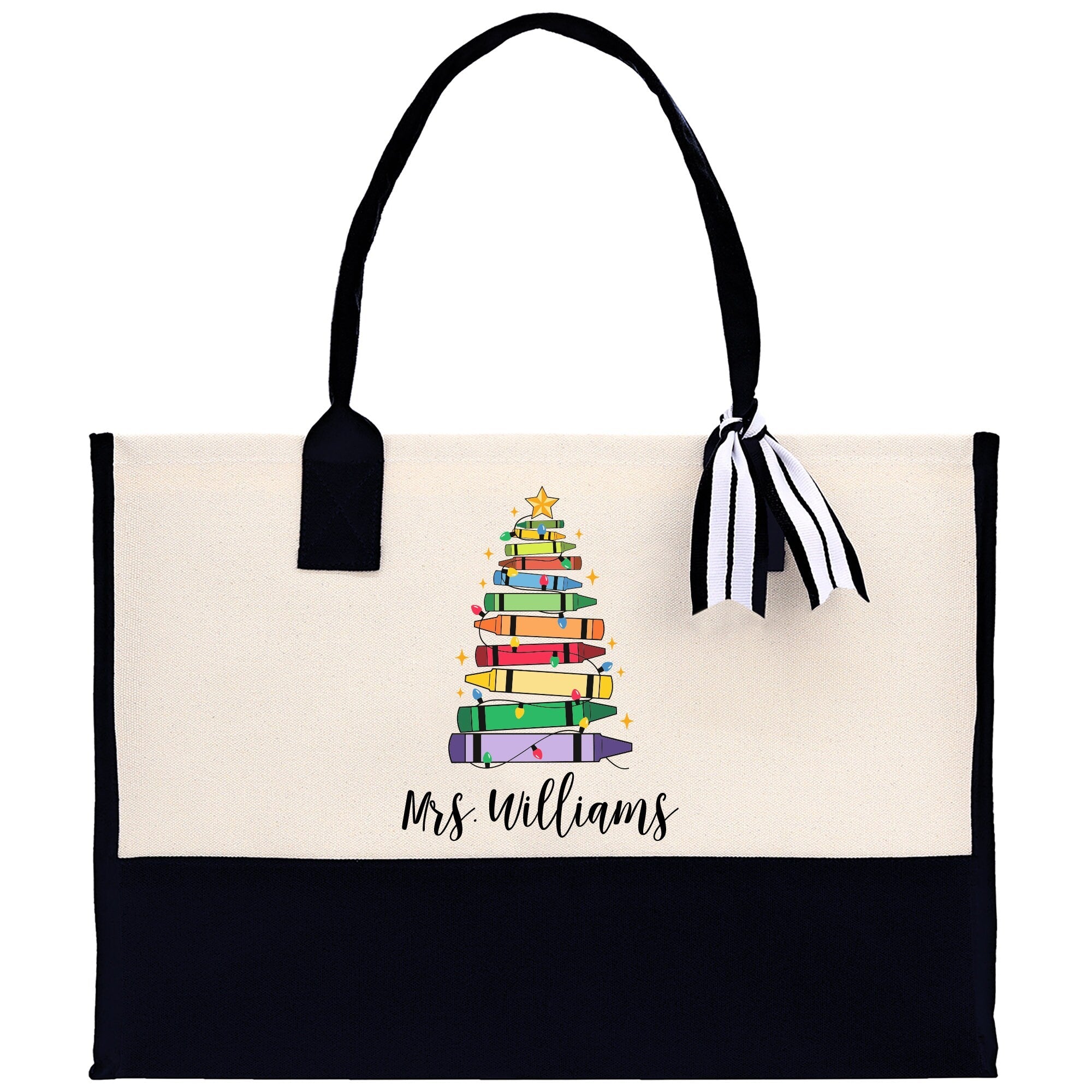 Personalized Teacher Cotton Canvas Tote Bag Gift for Teachers Teacher Life Tote Custom Teacher Appreciation Gift Bag Teacher Name Bag
