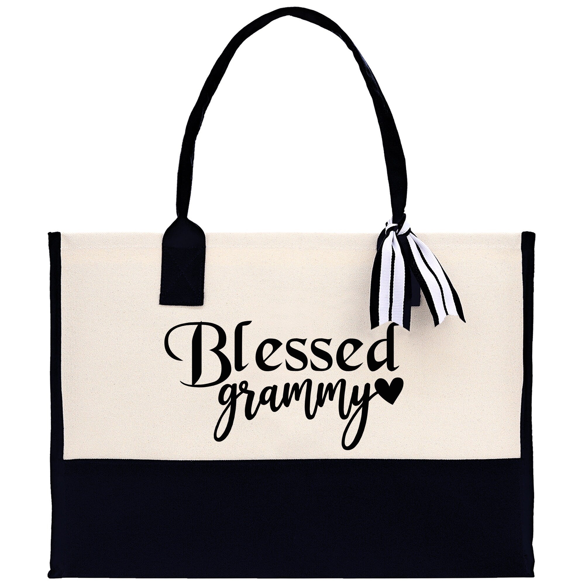 Blessed Grammy Grandma Cotton Canvas Tote Bag Grandma Tote Bag Grandma Nana Bag Grandma Gift Bag Shopping Bag Mothers Day Gift