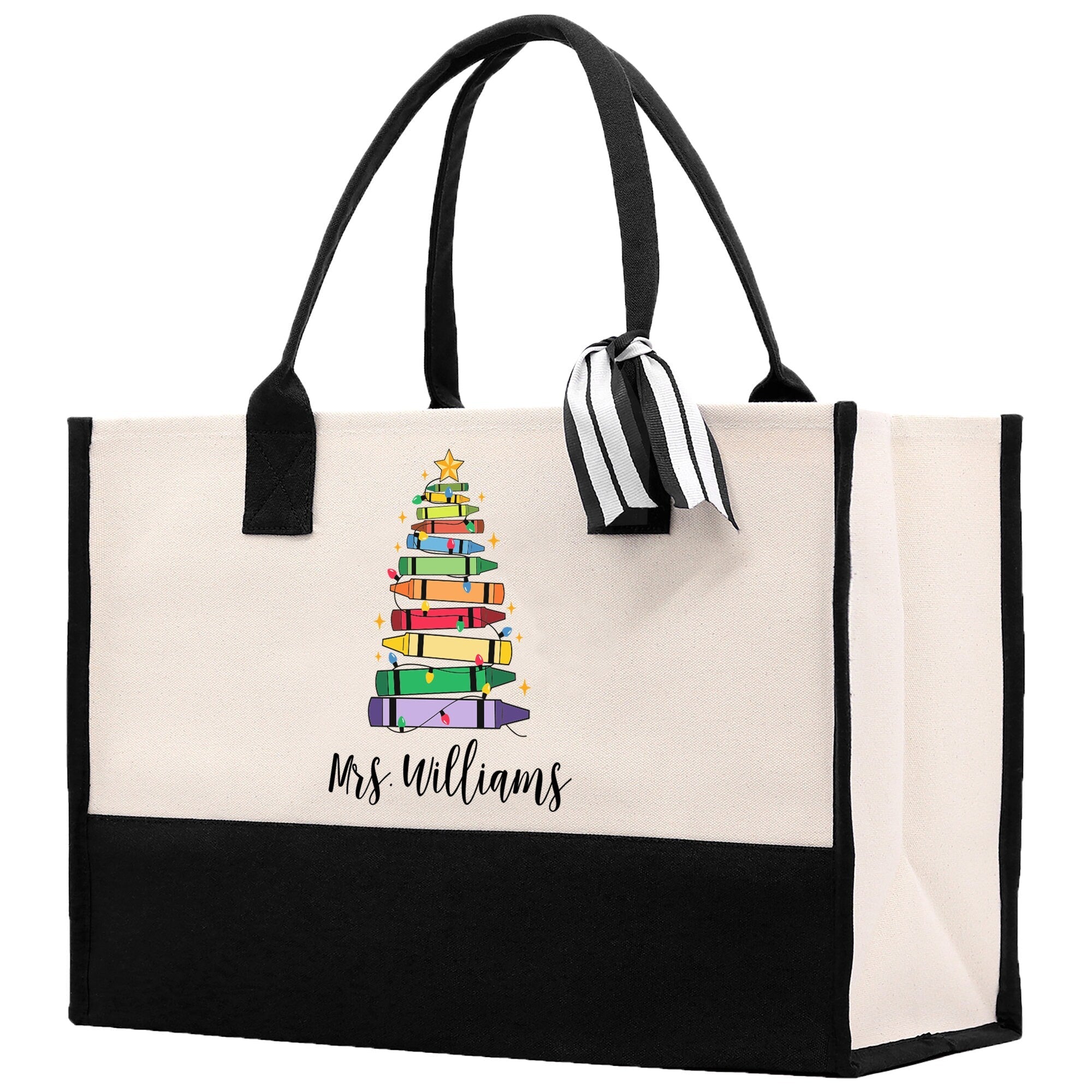 Personalized Teacher Cotton Canvas Tote Bag Gift for Teachers Teacher Life Tote Custom Teacher Appreciation Gift Bag Teacher Name Bag