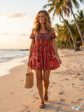 Free People  Bali Mariposa Dress, Strawberry Combo, Medium