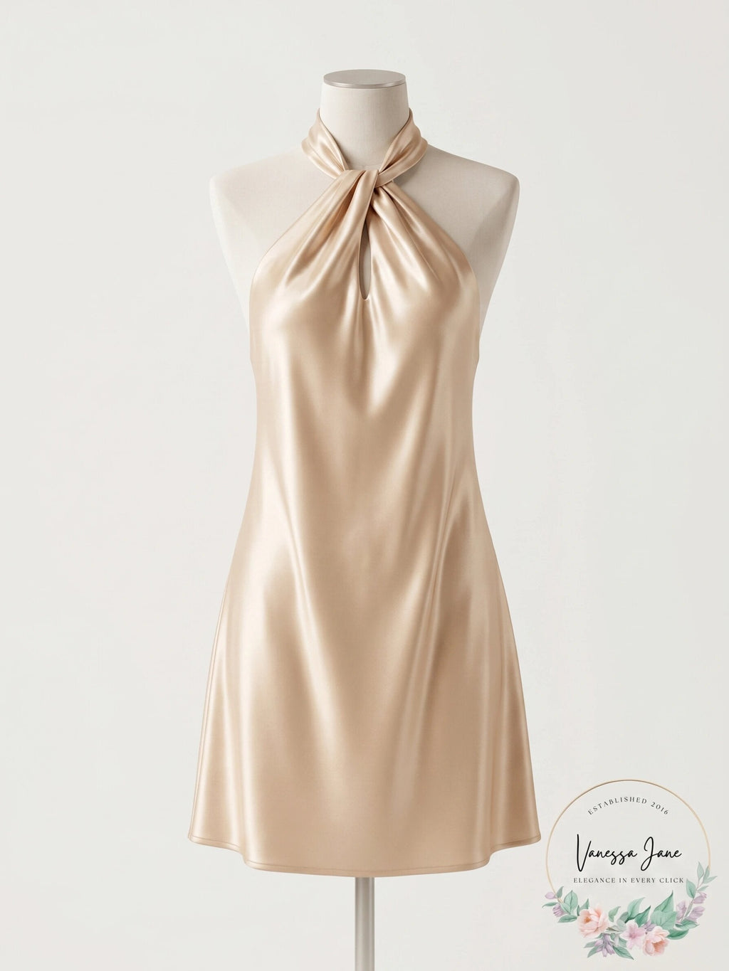 Aqua Halter Dress