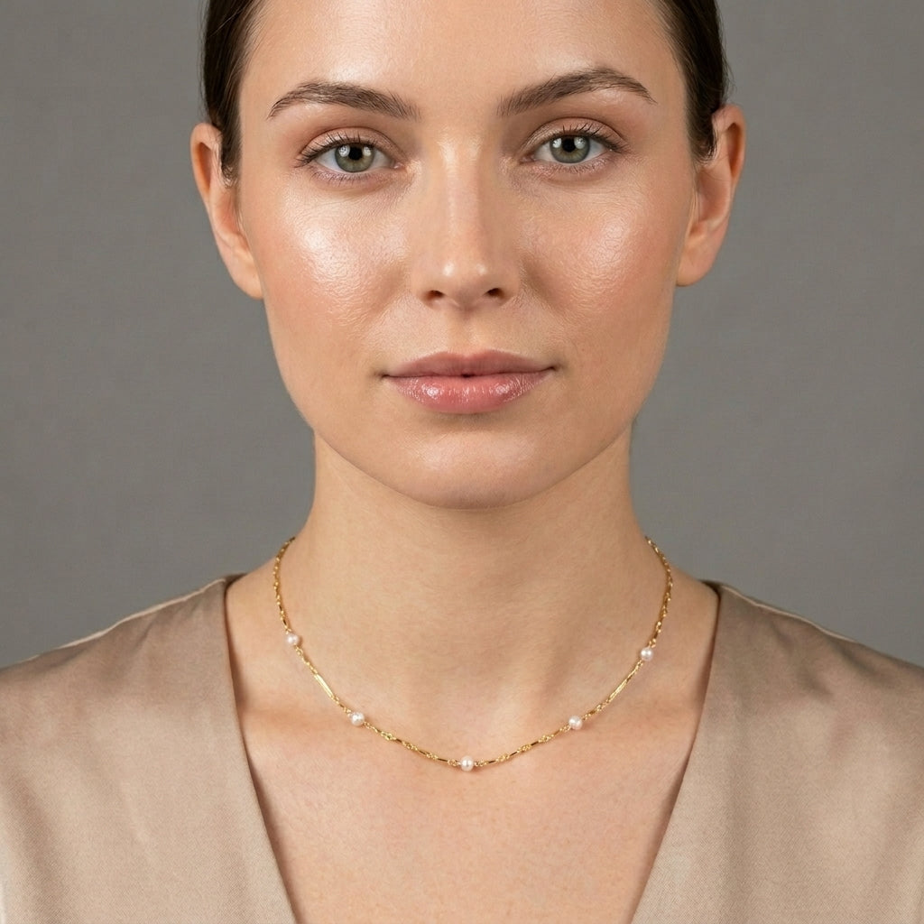 Scalloped Pearl Choker